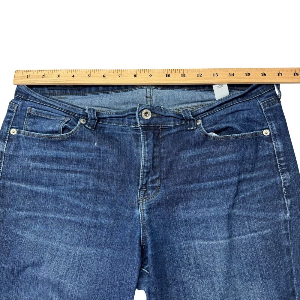 Lucky Brand Jeans Women's 12/31 Blue Brooke Boot Cut Denim Pants Stretch Whisker - Picture 12 of 16